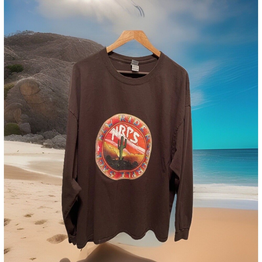 New Riders Purple Sage LS T-Shirt Catus Desert Gildan Ultra Cotton Mens Size 3XL